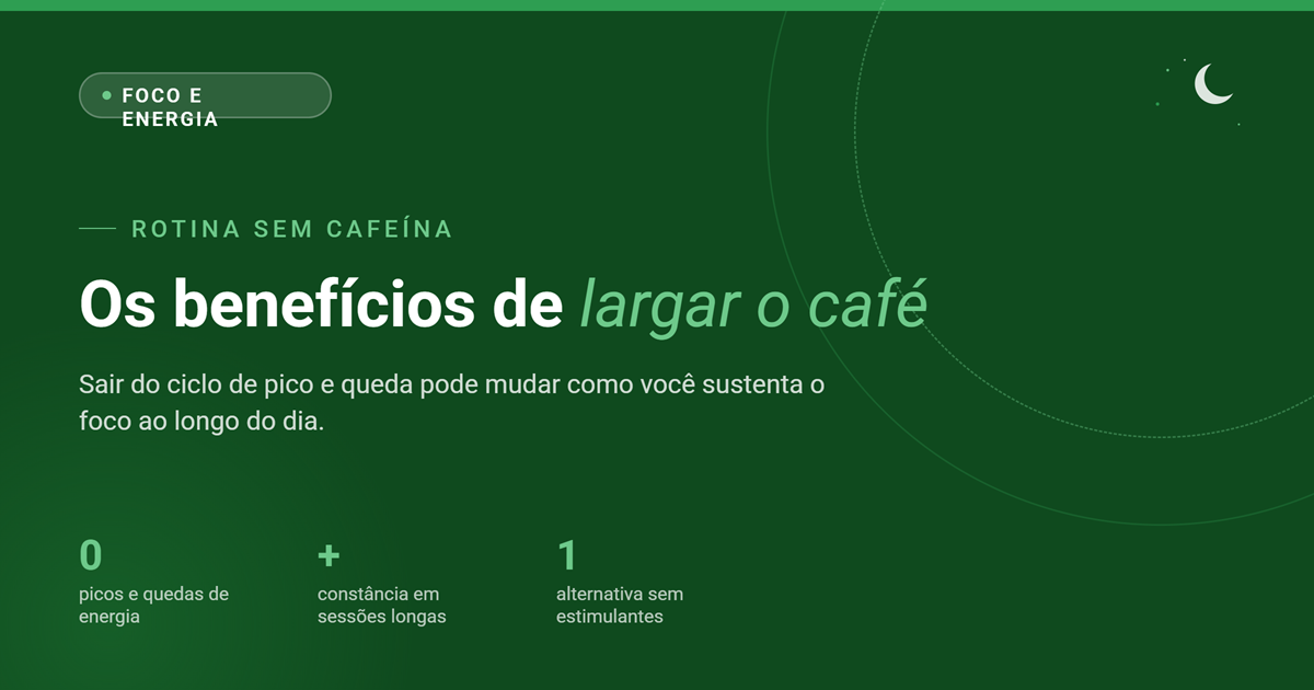 benefícios de largar o café